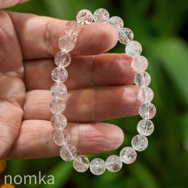 【奇跡の虹を宿す清流】ブラジル産 天然アイリスクォーツ 8mm 一連ブレスレット