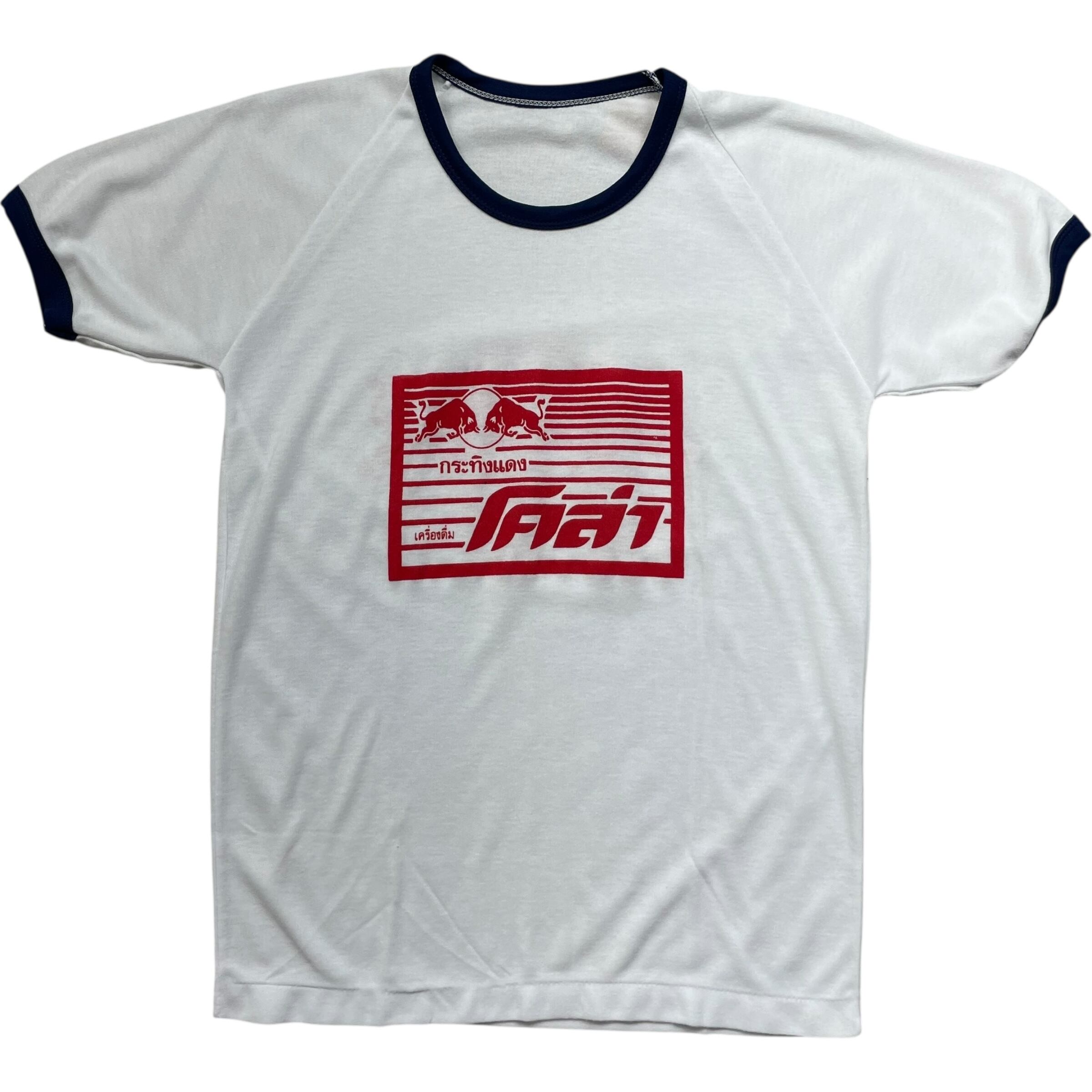 《M》Red Bull レッドブル リンガーTシャツ ラグランスリーブ 両面プリント ホワイト no.8073