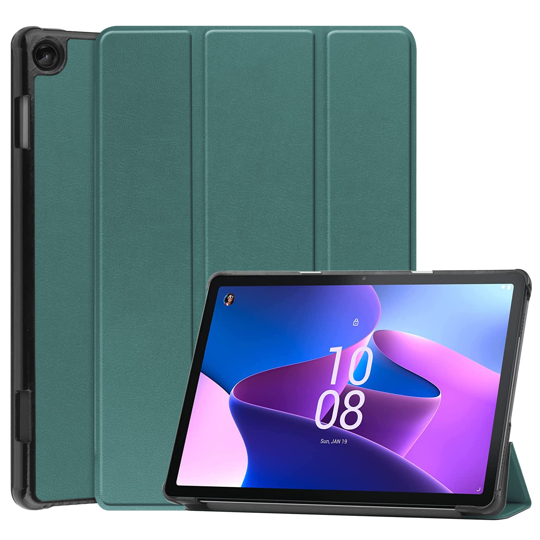 For NEC LAVIE Tab T10 T1055/EAS PC-T1055EAS 2023 10.1インチ カバー ケース タンドケース 三つ折り マグネット開閉式 スタンド機能 折り畳み 薄型 衝撃吸収 【T10 T1055/KAS PC-T1055KASに合わない】