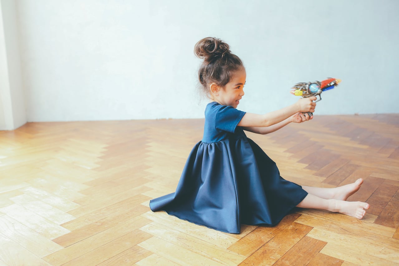 BALLERINA T-DRESS ROYALNAVY 6Y-11Y | AMICA・kids