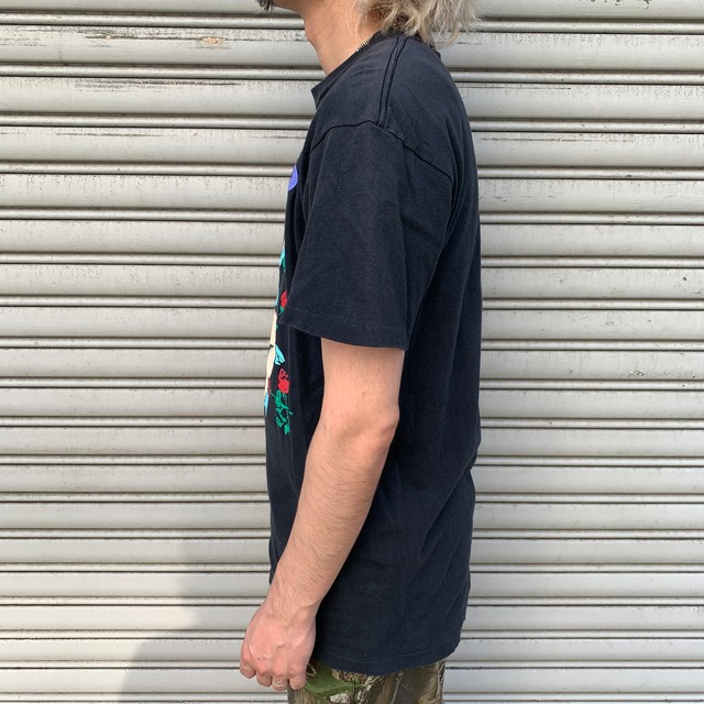 90s BETTY BOOP ベティ　キャラクター Tシャツ　バラ　M 黒USA