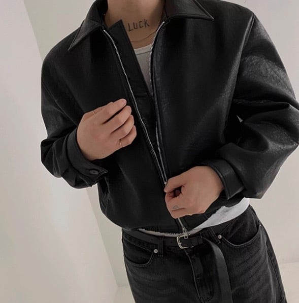 メンズ レトロ 短丈 レザージャケット Ry103 | Rycodo