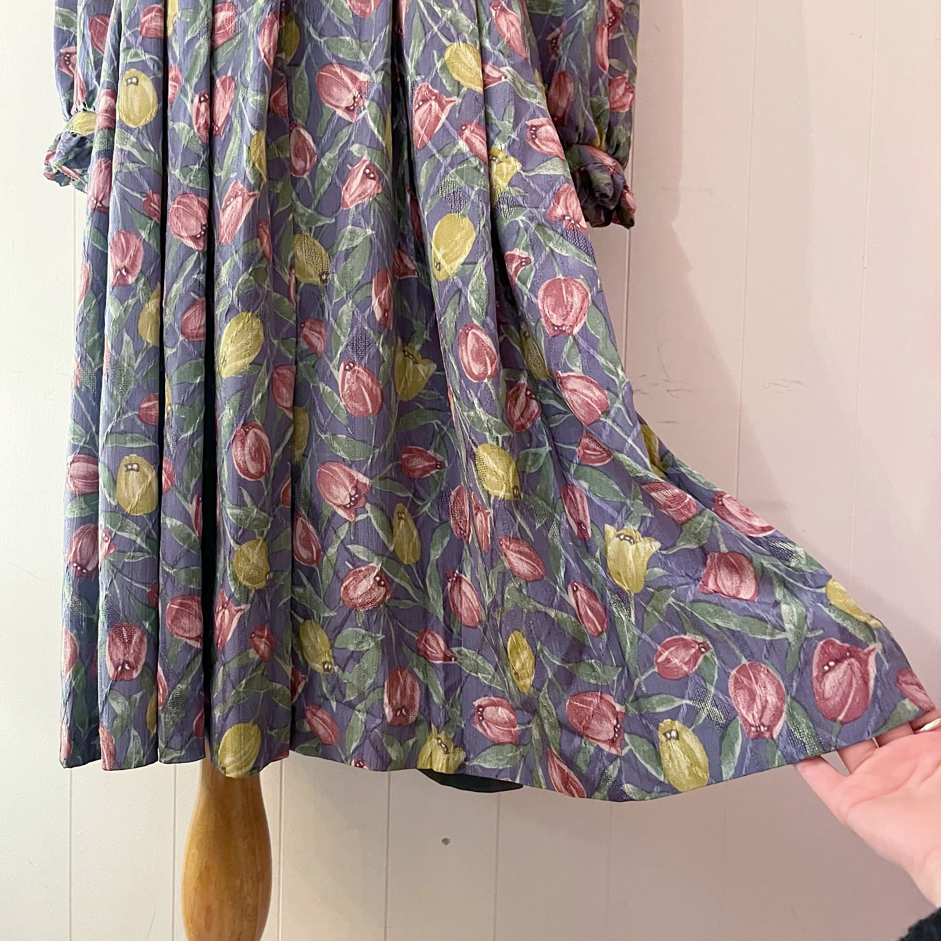 yellow red tulip frill ribbon one-piece