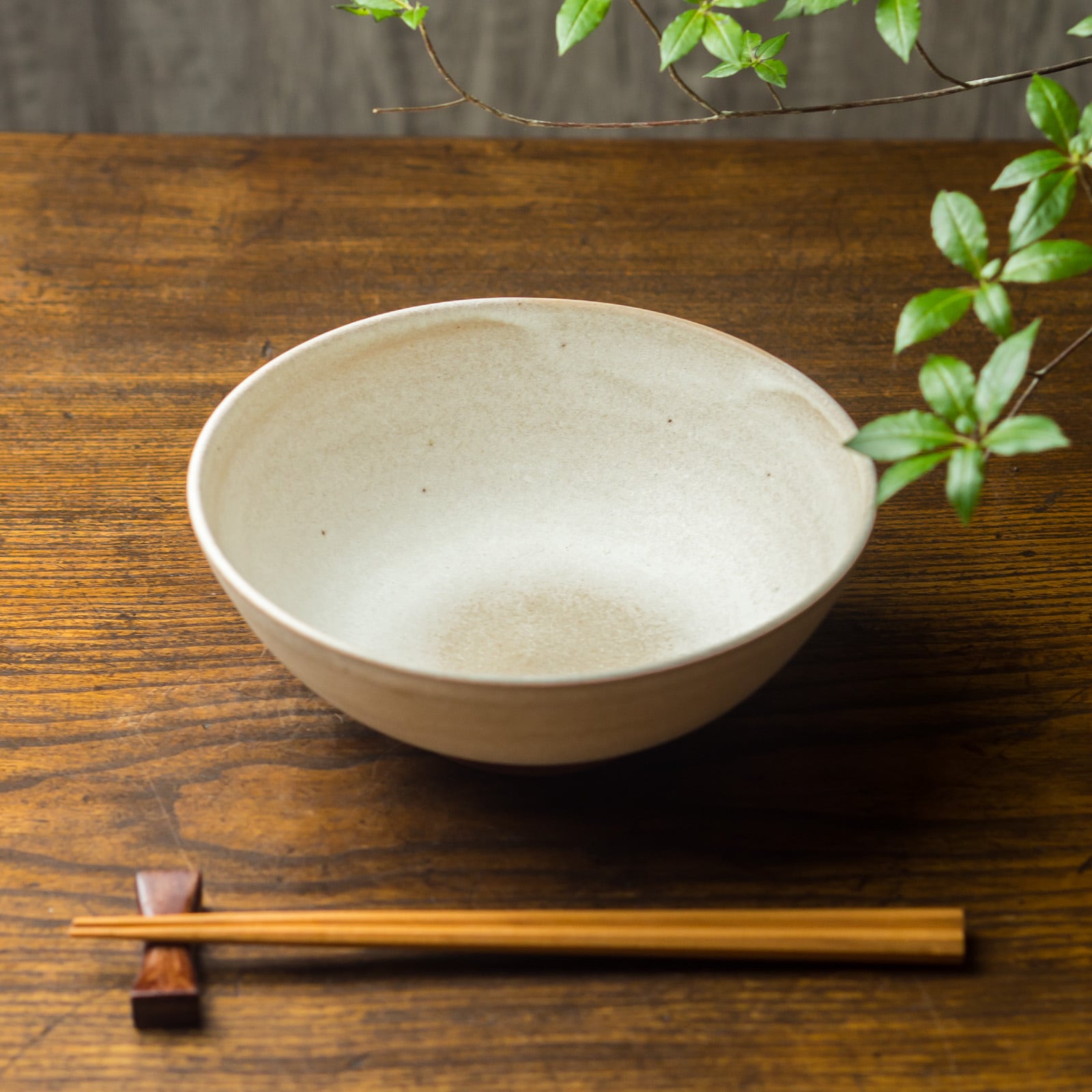 6寸鉢 白砂釉（麺鉢・浅どんぶり・煮物鉢） ／北側雄一 | 手作りの器