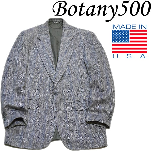 1点物 USA製BOTANY500灰色ウールテーラードジャケット古着
