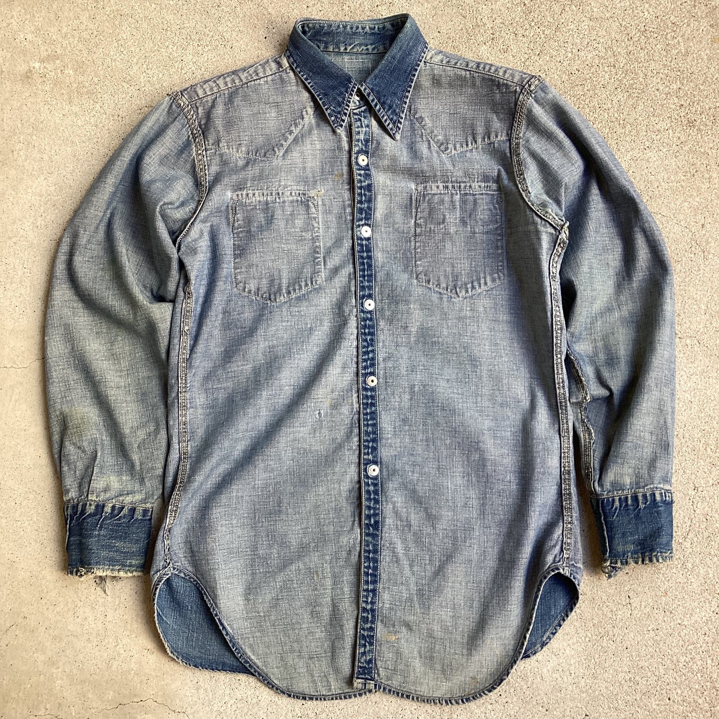 VTG Levis 40s 50s ショートホーン タグ デニム ウェスタン シャツ