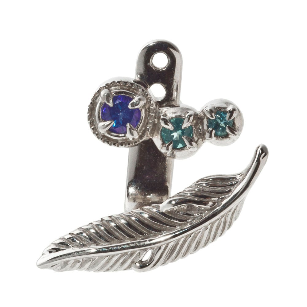 フェザーイヤージャケットピアス 片耳用 ACE0150 Feather ear jacket