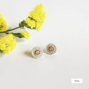 Flower motif earring