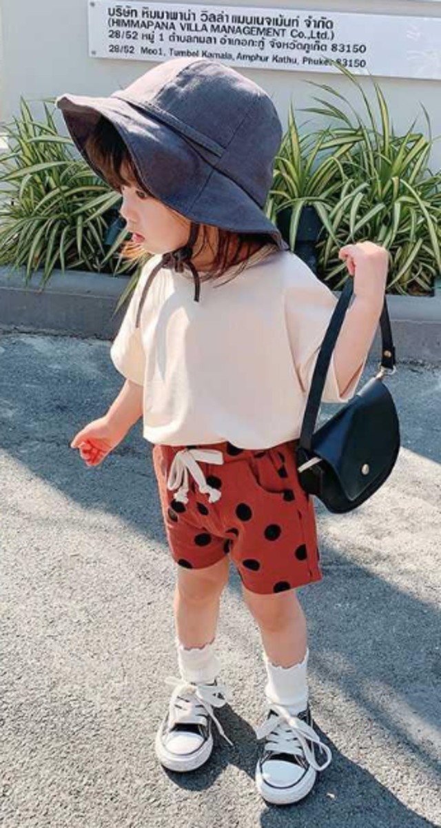 【カラフルで可愛い☆ドット柄 ショートパンツ】 ボトムス ショートパンツ 子供服 キッズ ファッション 子ども服 女の子 男の子 ドット柄 ウエストゴム カジュアル おしゃれ 春 夏 80 90 100 110 韓国 送料無料