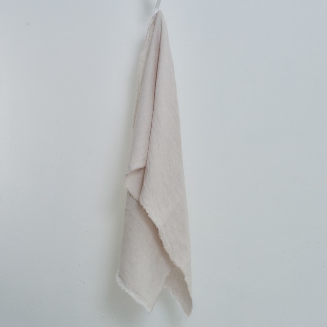 《accessories》Lithuanian linen stole／light weight linen〈white beige〉