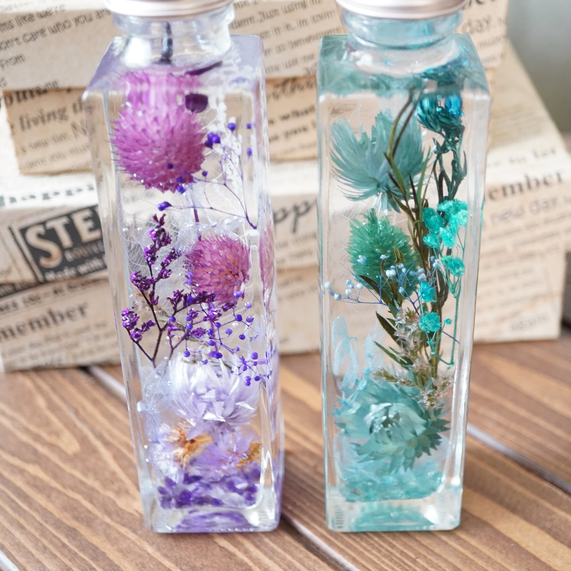 鉱石×ハーバリウム 3種カラー◇インテリア ドライフラワー ギフト