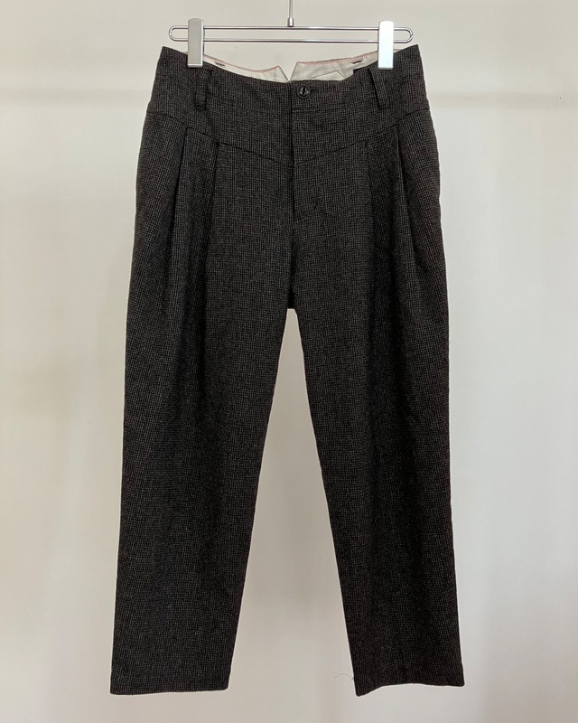 wool tuck pants