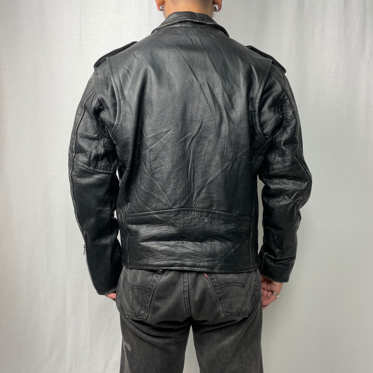 90年代 echtes leder ユーロ パキジャン ダブルライダースジャケット 