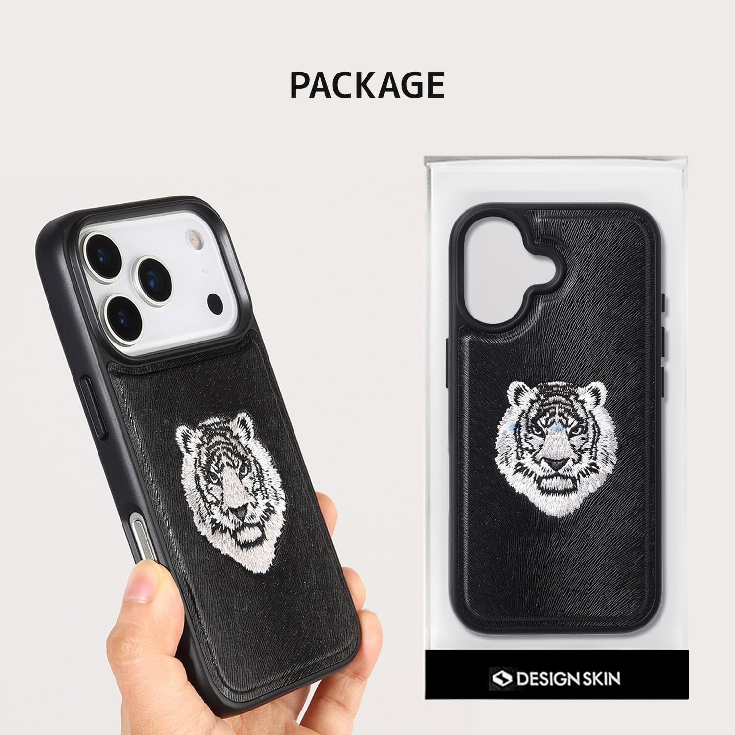 国内正規品 Design Skin iPhone 17 iPhone 17 Pro タイガー刺繡