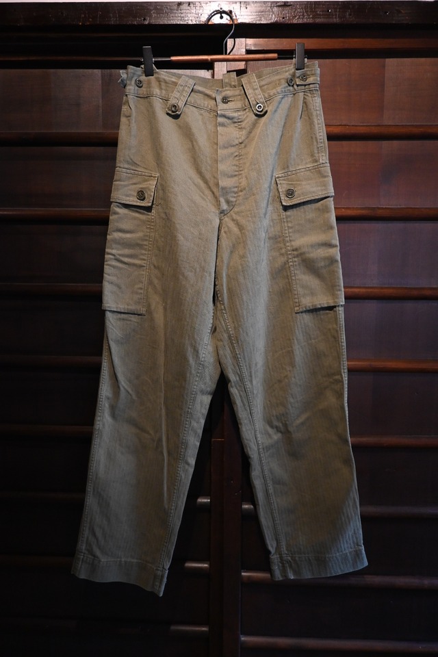 1970s Dutch Army herringbone  Field Cargo Pants