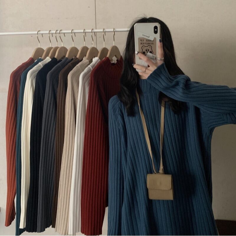 セーター レディーススプリングオータムルーズプルオーバー ニットトップス 春物 秋物 試着室10141124939