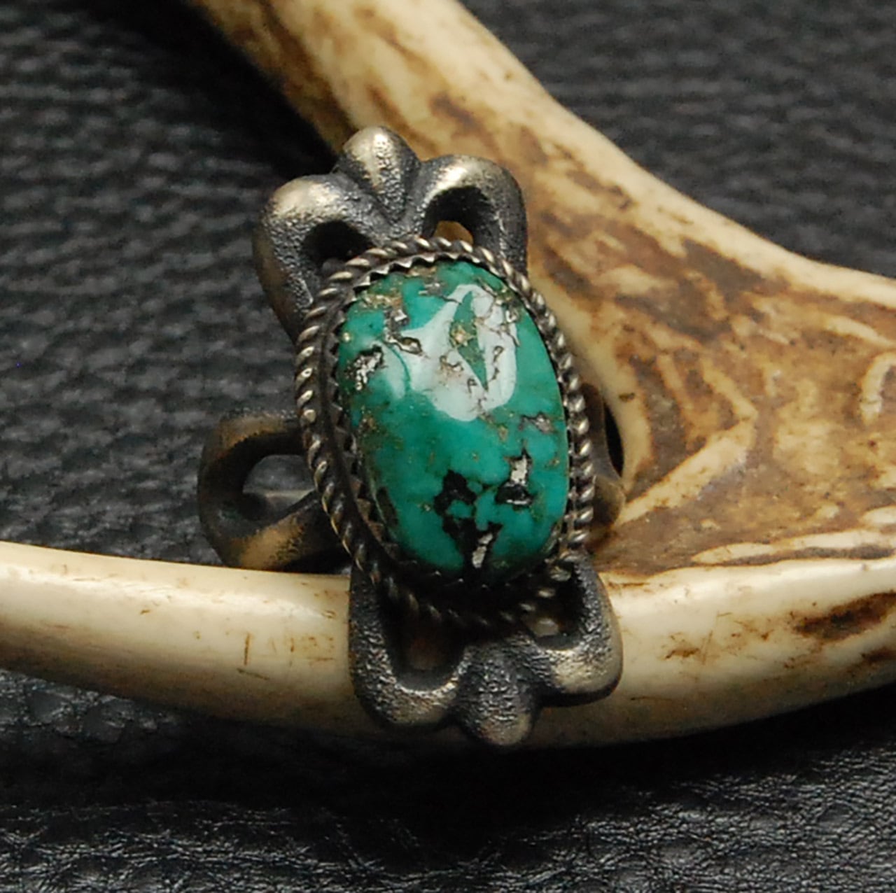 NAVAJO族 Martha Cayatineto作 ターコイズリング 13号 シルバー INDIAN 