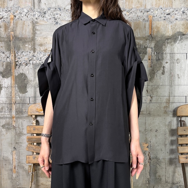 HYKE【ハイク】SHEER TWILL BELL-SLEEVE SHIRT (15218)