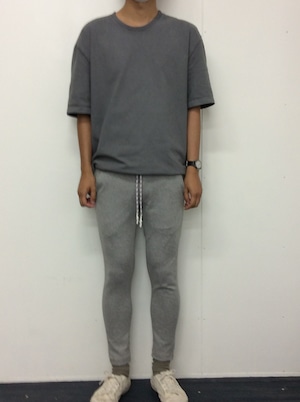 e JEANS  テーパードイージーパンツ　 gray　(e821-001）