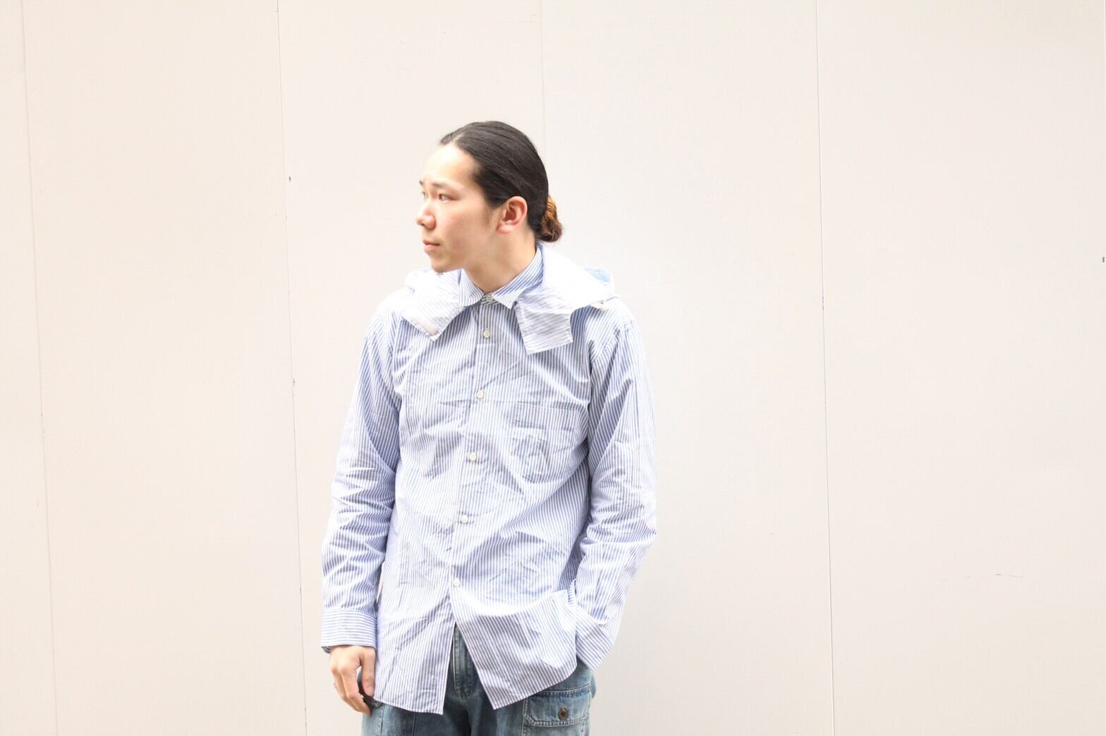COMME des GARCONS SHIRT Hood Docking Stripe Shirt FRANCE製