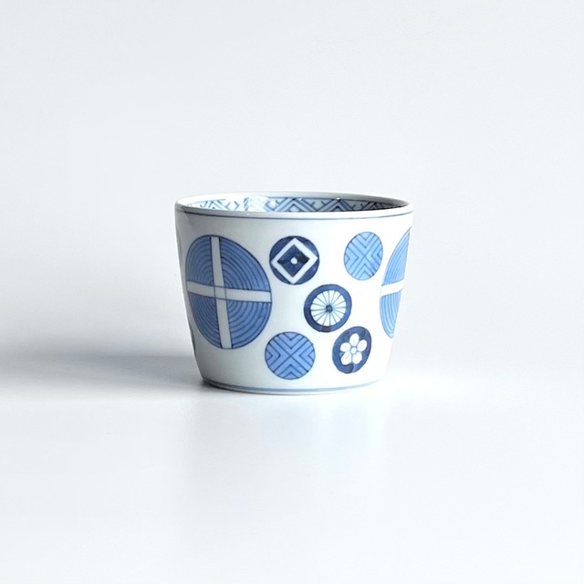 染付丸十字紋　蕎麦猪口