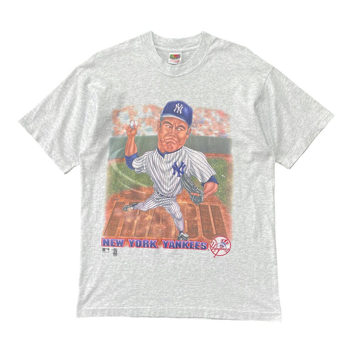 USA 古着 90S MLB ニューヨークヤンキース 伊良部秀輝 ヴィンテージ T