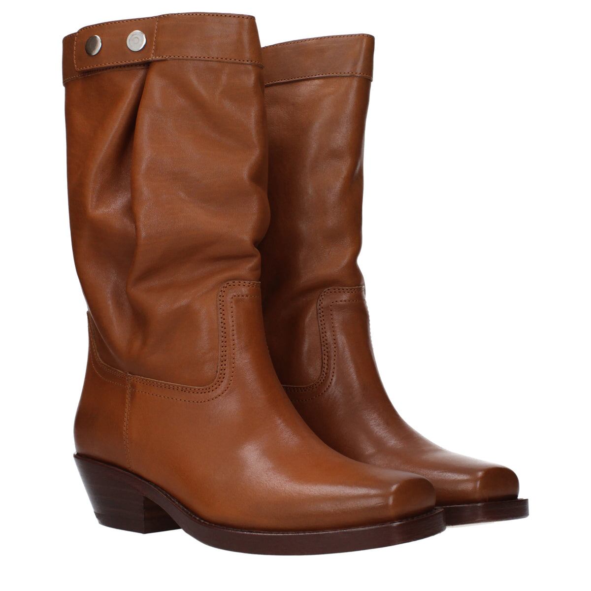 【新品】ISABEL MARANT イザベルマラン レディース アンクルブーツ レザー ブラウン BO0119FAB3A23S50HA