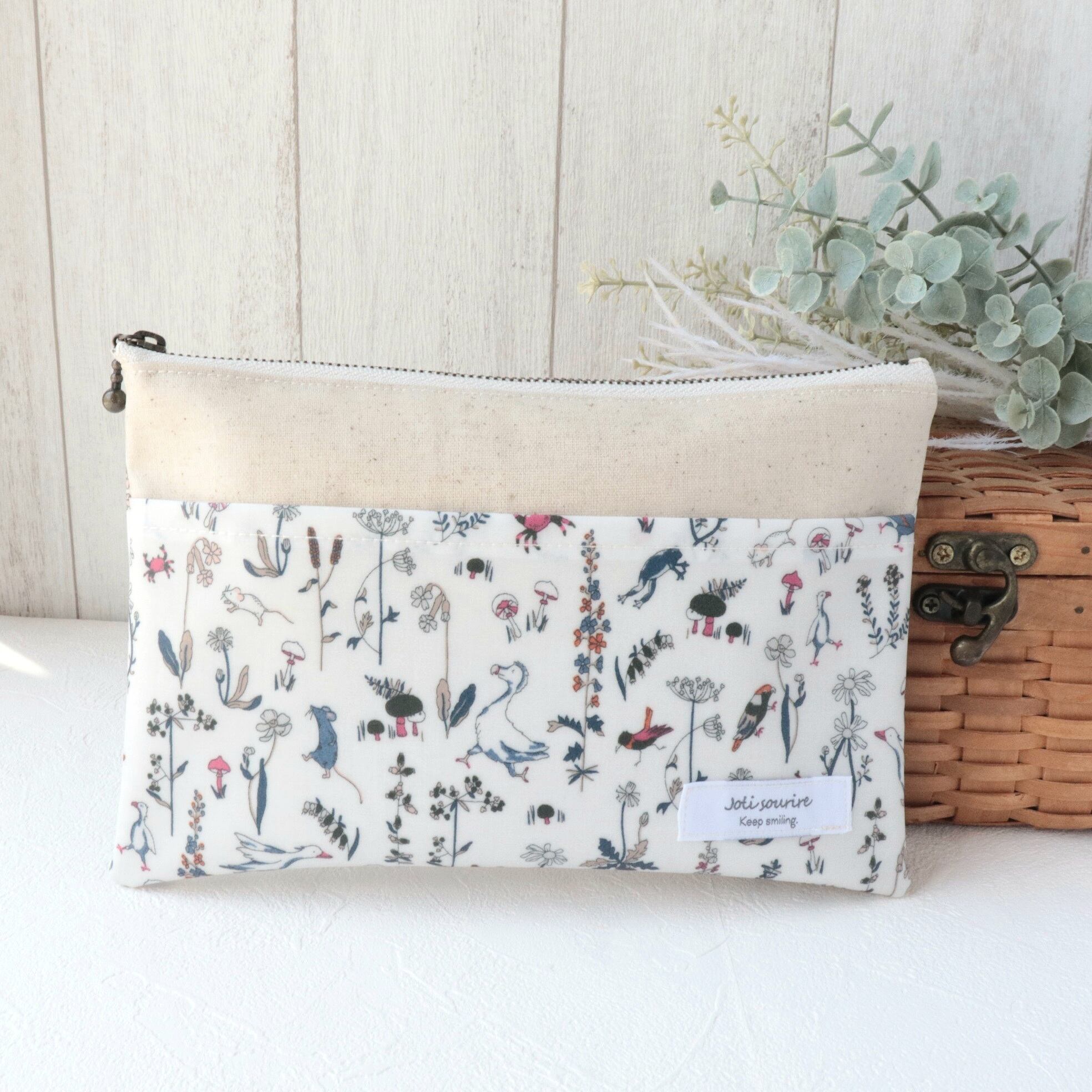 handmade! liberty patch ふんわりポーチ