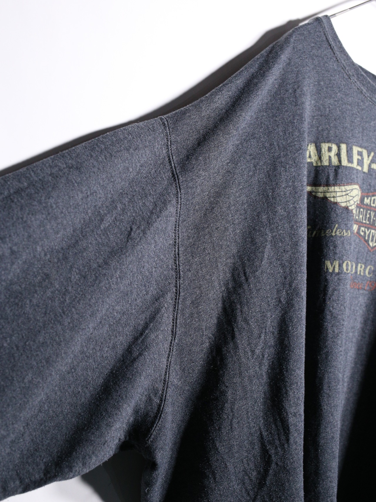 ”Harley-Davidson” XXXXXL super over silhouette logo print design L/S tee - 11