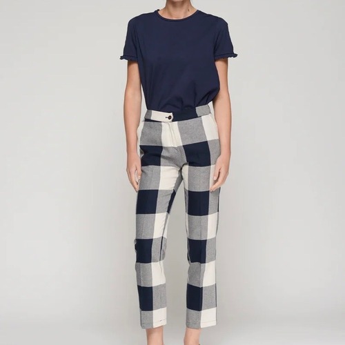 VILAGALLO ネイビー✖️ホワイトギンガムチェックパンツ SPAIN:VIL332121¥31.000＋tax