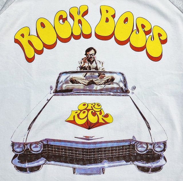 ROCK BOSS basebal Tee -ASH-