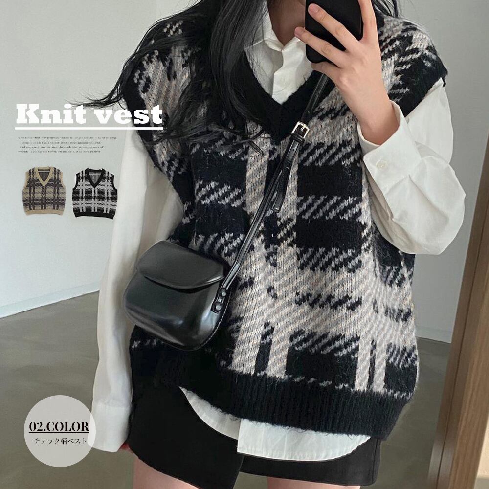 ニットベスト レディース ニットジレ秋冬