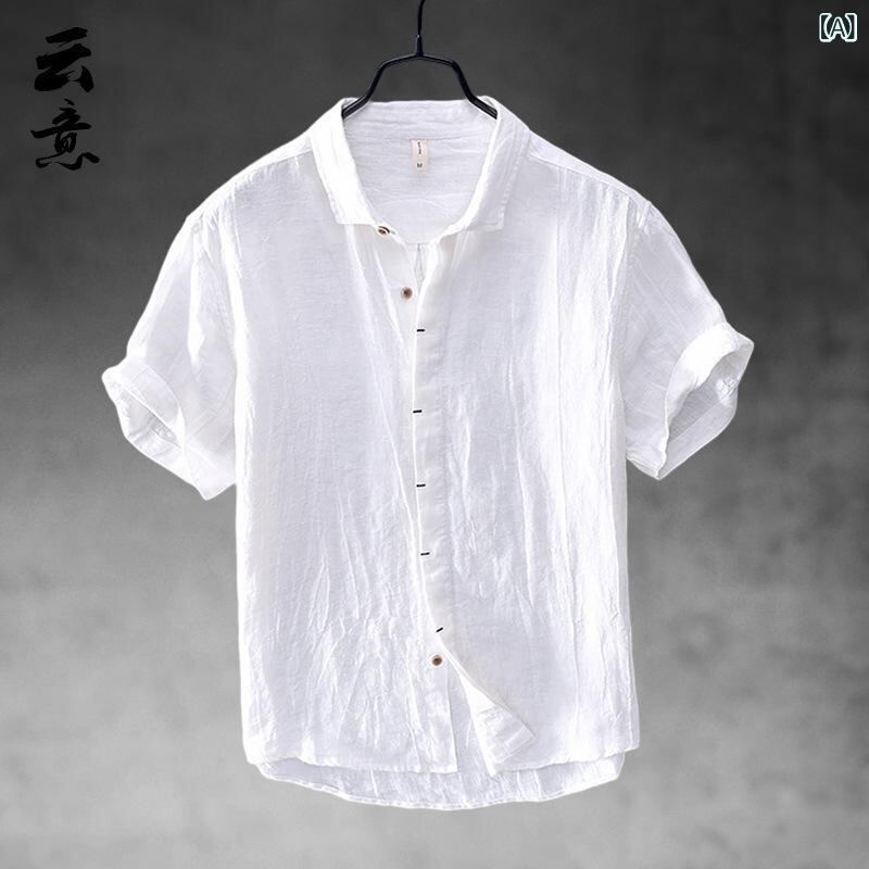 00s “MARGARET HOWELL” 旧タグ white linen shirt マーガレット