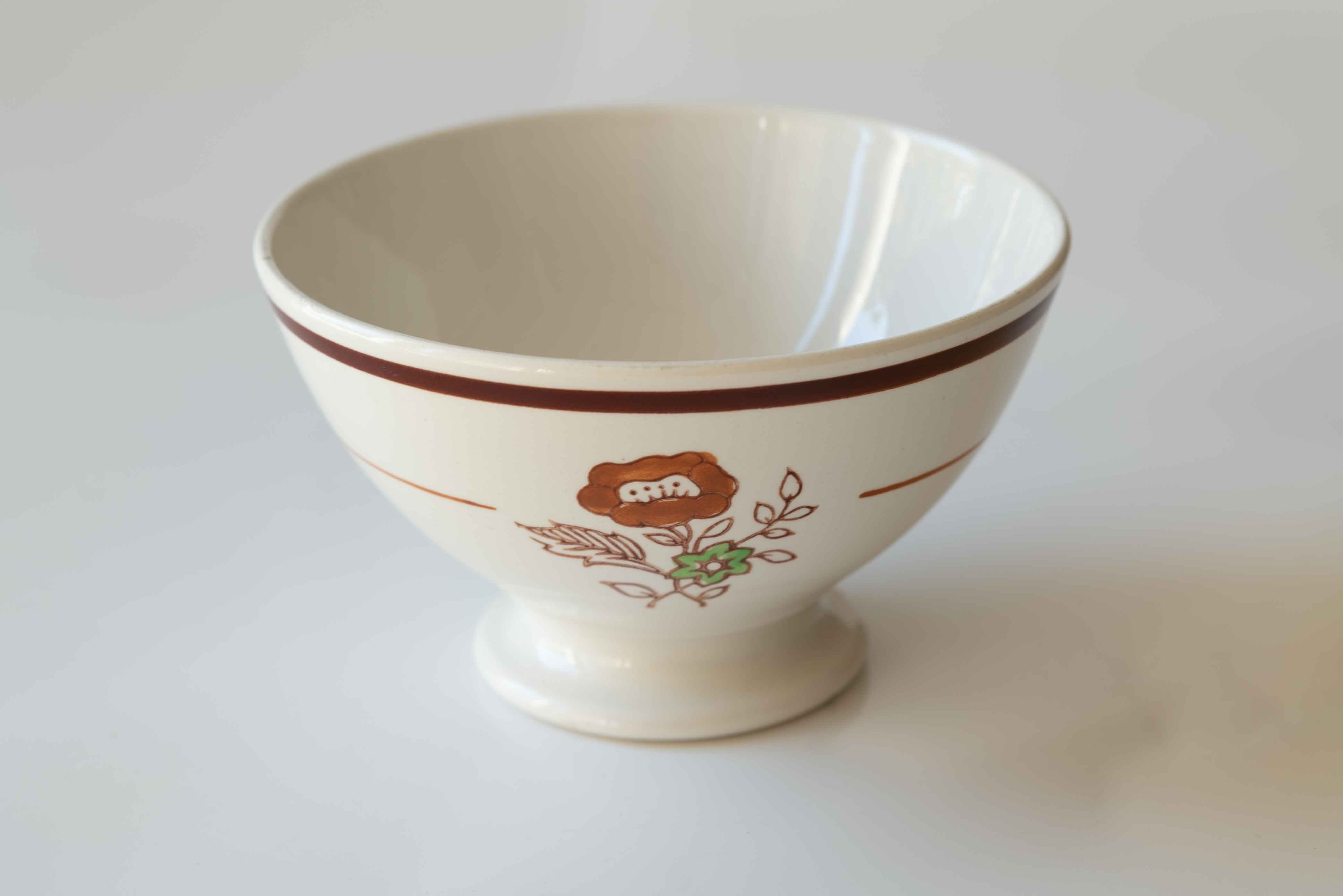 フランス Gein(ジアン)社製 お花と茶色のライン柄