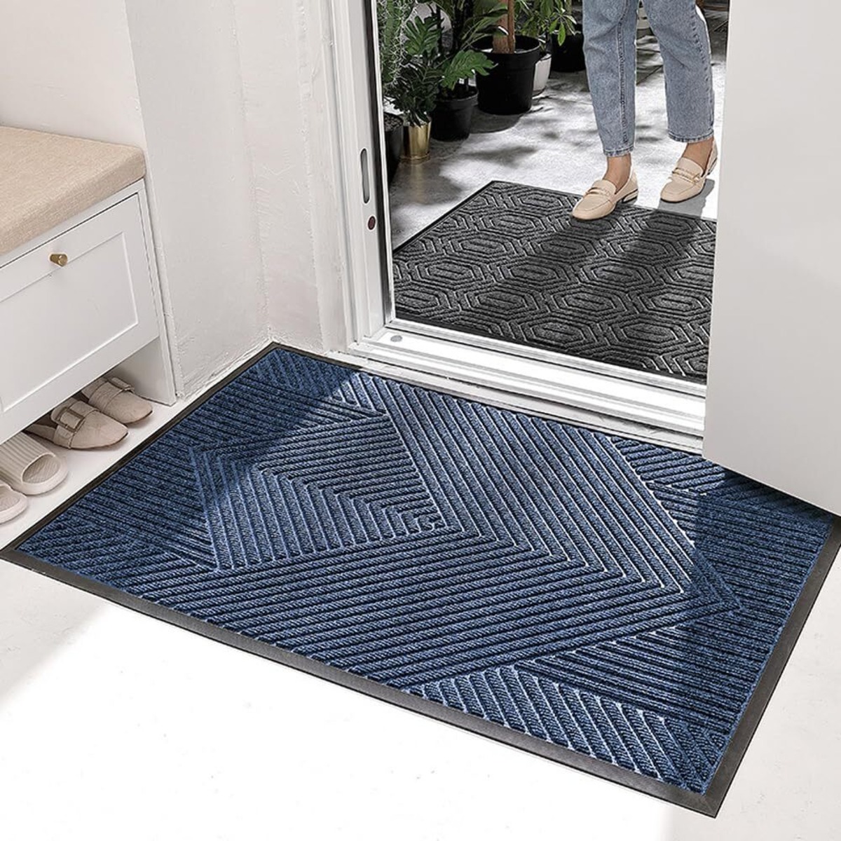Forhomelife 玄関マット 屋外 泥落とし 入口マット 室内 おしゃれ ドアマット 滑り止め 業務用 家庭用 エントランスマット ...