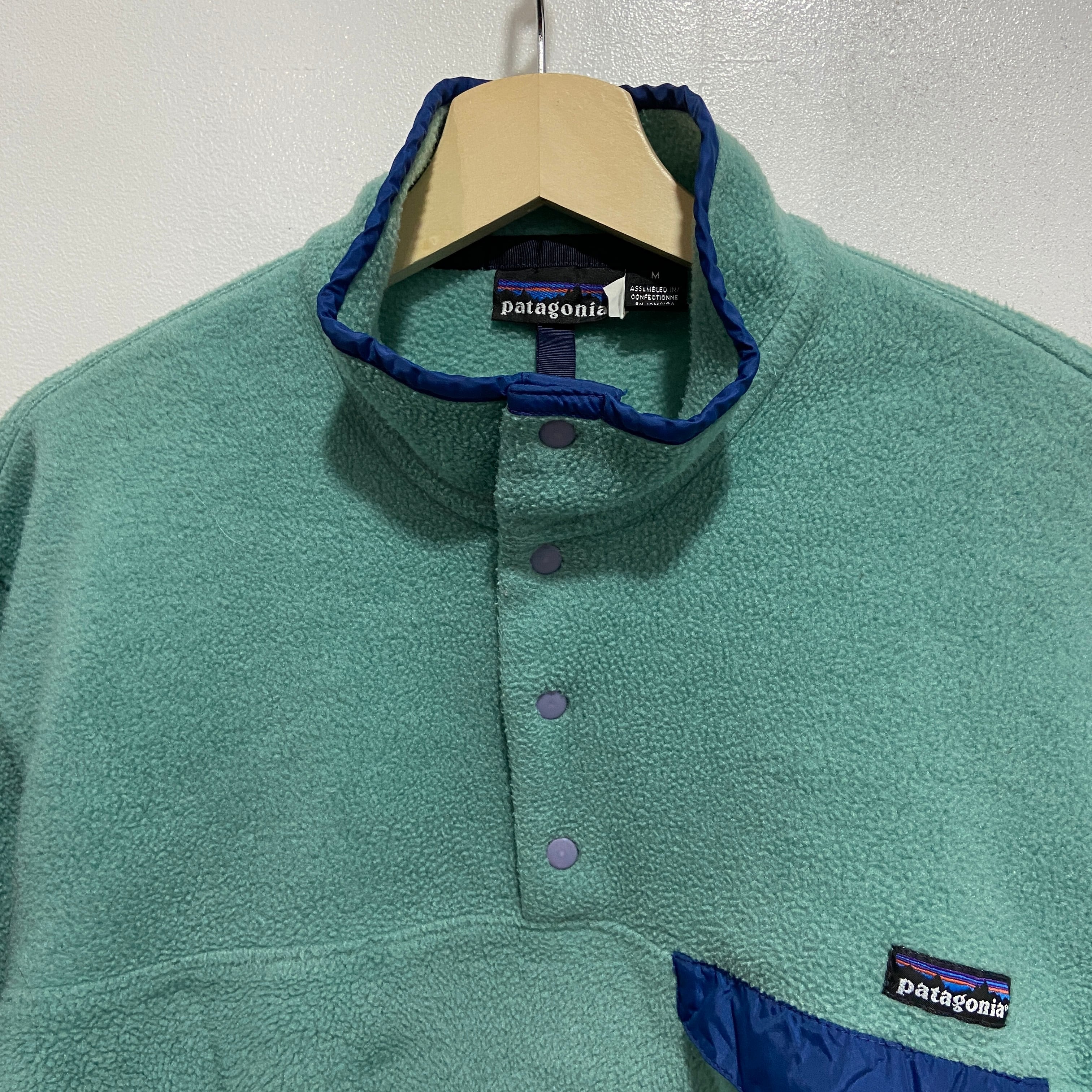 送料無料』patagonia パタゴニア 雪なし スナップT 94年製 M フリース