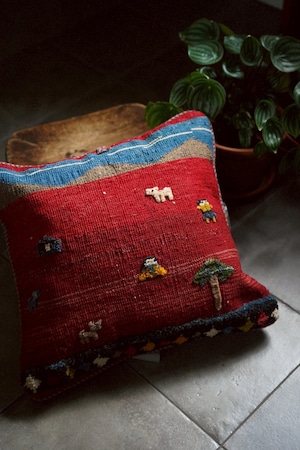 1854-Vintage Afghan cushion cover