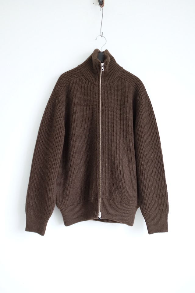 [Phlannel]wool yak driving knit blouson