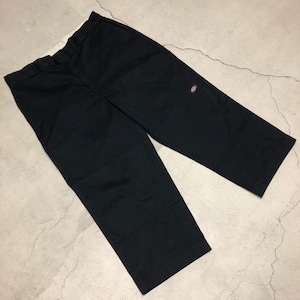 ⊕DICKIES BLACK DOUBLE KNEE COTTON PANT