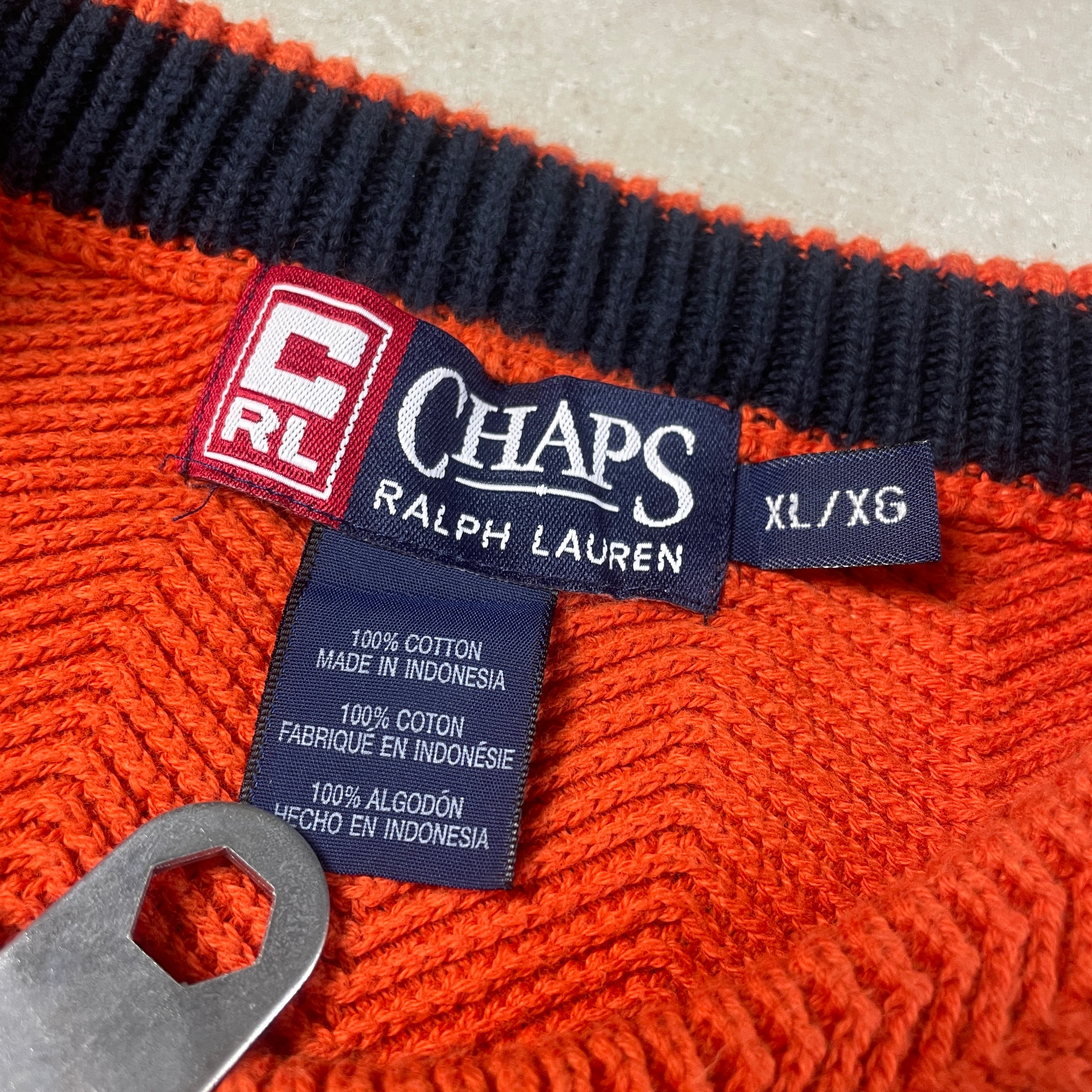 90年代 CHAPS RALRH LAUREN チャップス コットンニットセーター メンズ