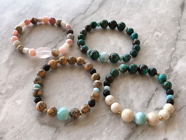 ローズクォーツとピンクオパールのブレスレット ✧ Rose Quartz × Pink opal Bracelet