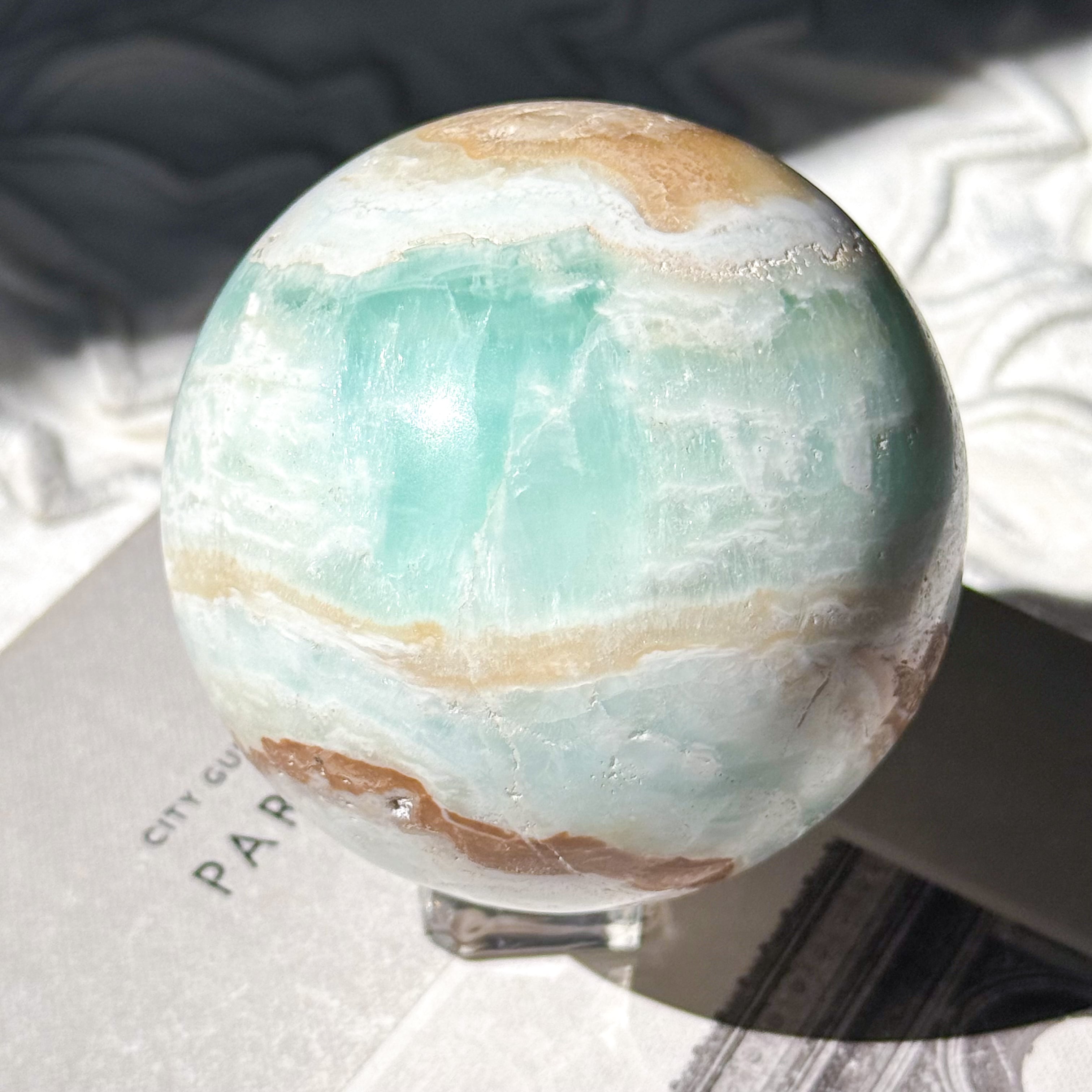 Caribbean Blue Calcite Sphere 13 ✧ カリビアンブルーカルサイト