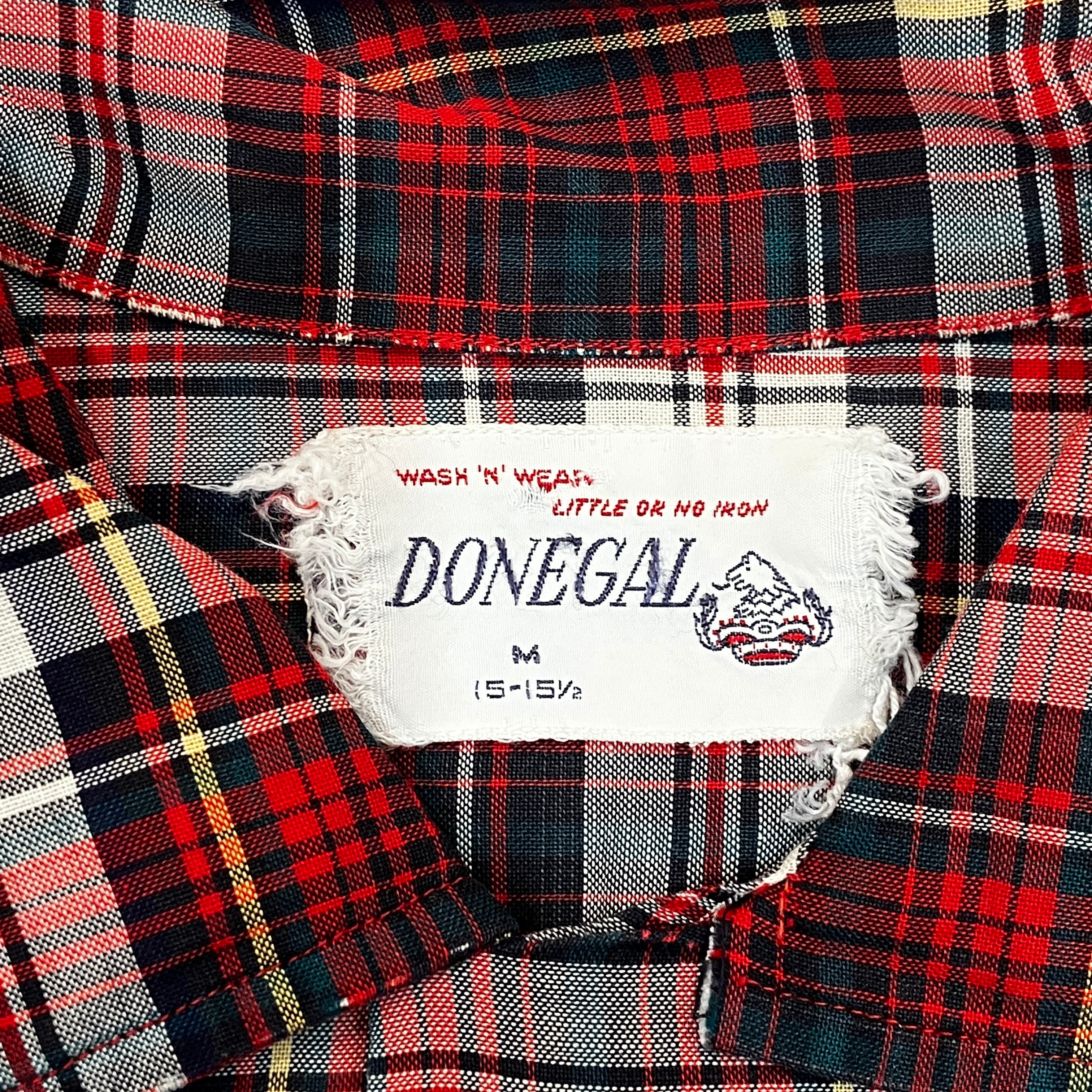 1960'S DONEGAL S/S COTTON RED CHECK SHIRT | safarionline