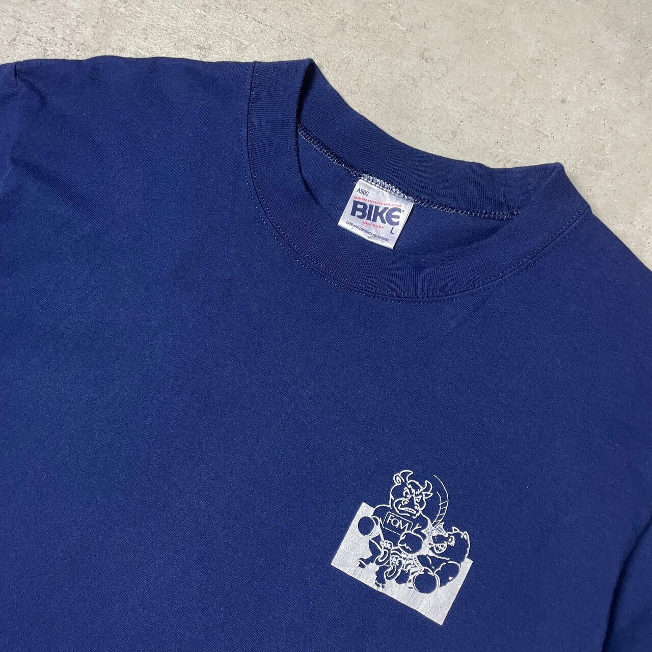 USA製 90年代 牛 狼 アニマル ボクシング キャラクターTシャツ メンズL