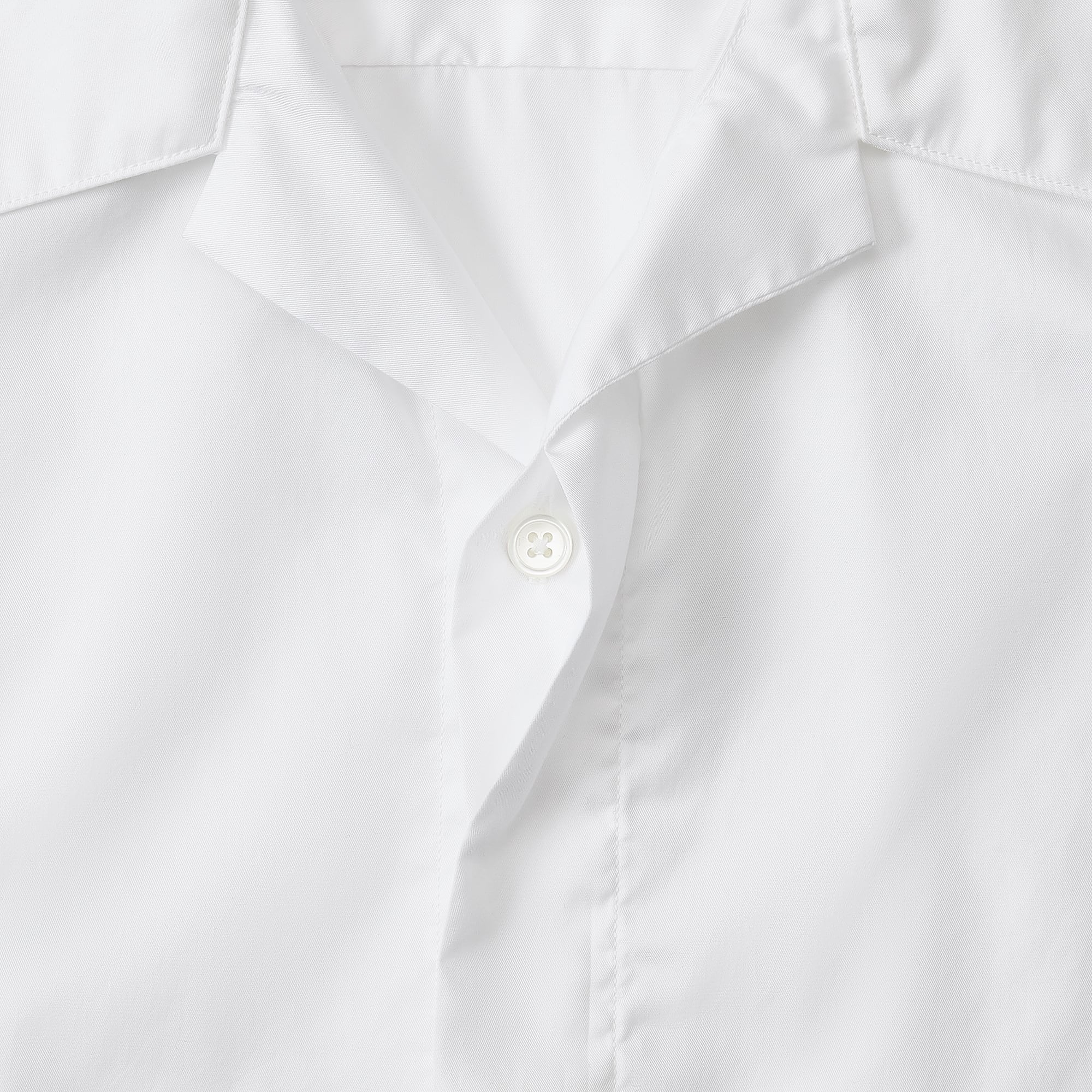 everyone fly front open collar short sleeve shirt (WHITE) | everyone