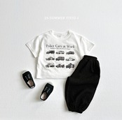 【即納】VIVID-I 26/SM  ミニカーTシャツ　アイボリーMサイズ｜夏服｜韓国子供服