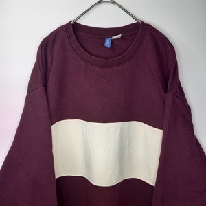 DIVIDED H&M　クルーネック　スウェット　トレーナー　太ボーダー　L