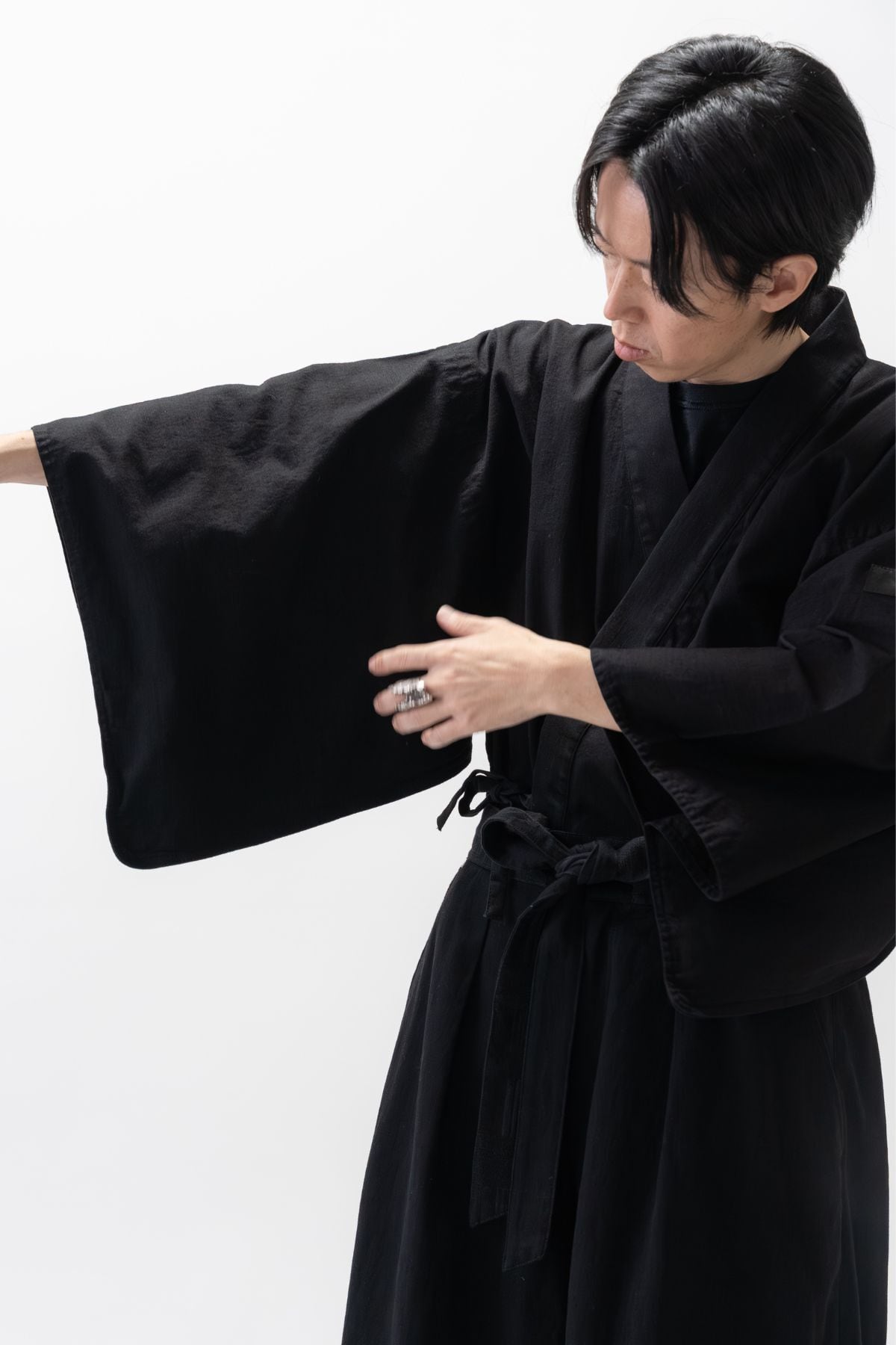 数量限定｜予約受付中】究極の和、ブラックデニム侍作務衣ジャケット