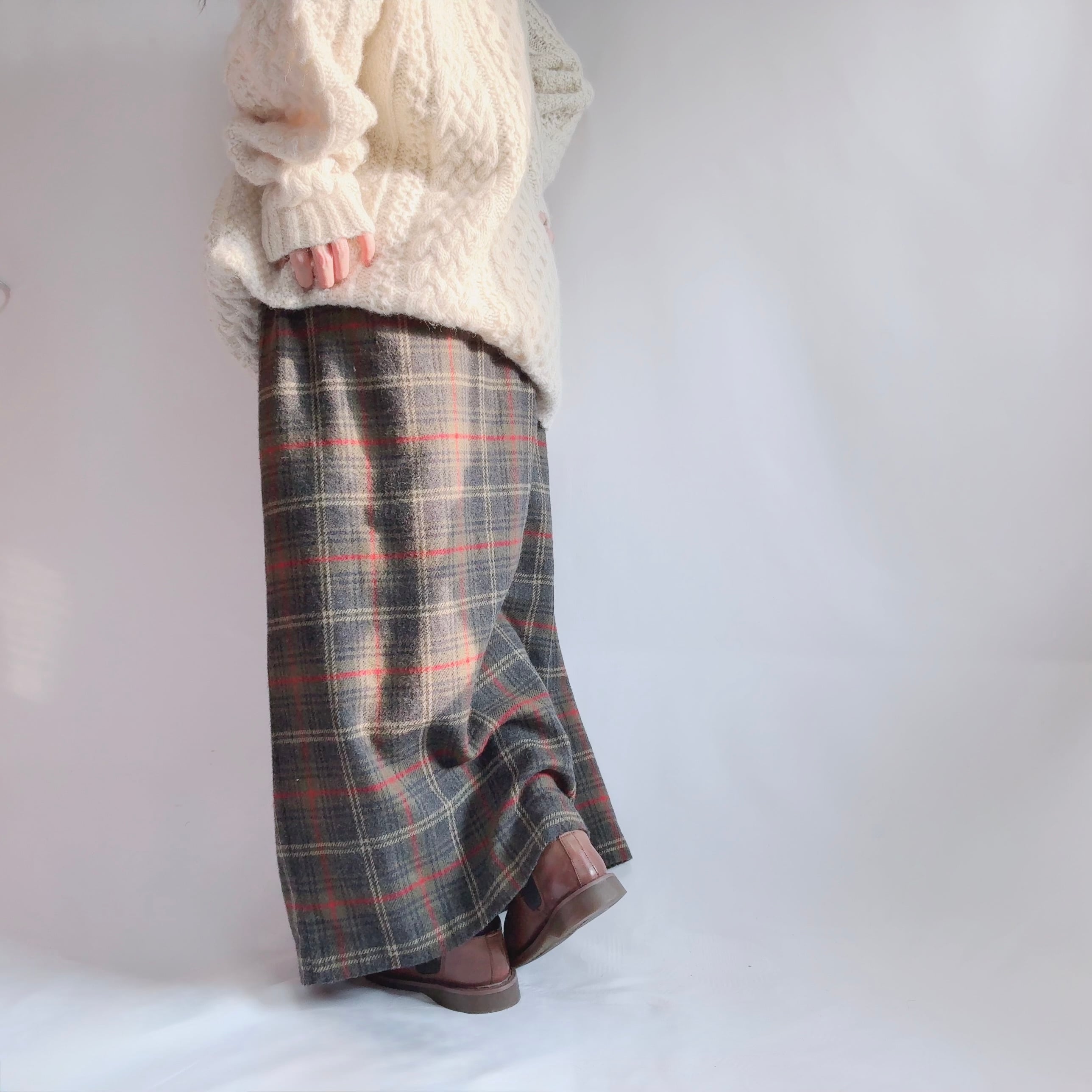 USA REQUIREMENTS check pattern skirt／アメリカ古着 チェック柄