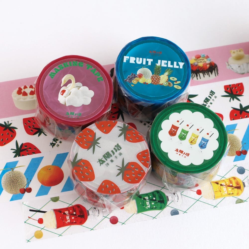 【太陽ノ塔洋菓子店】クリアマスキングテープ 全4種 | ステーショナリー